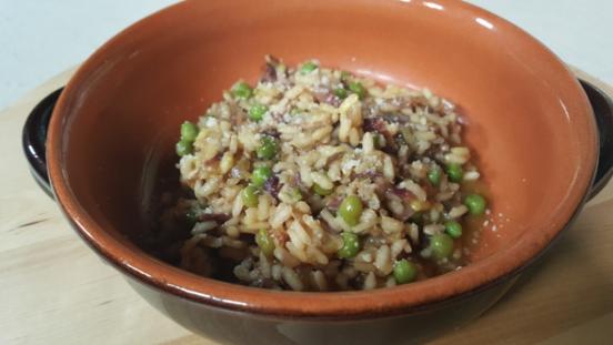 Riso con salsiccia e radicchio Riso con salsiccia e radicchio