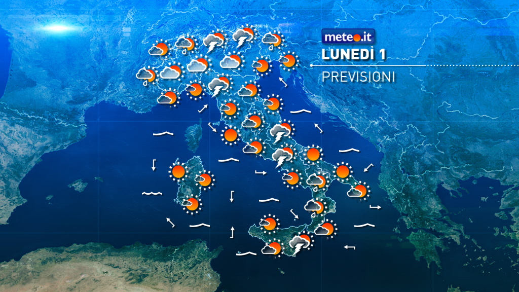 Previsioni lunedì