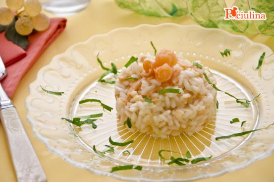 Risotto porri e salmone Risotto porri e salmone