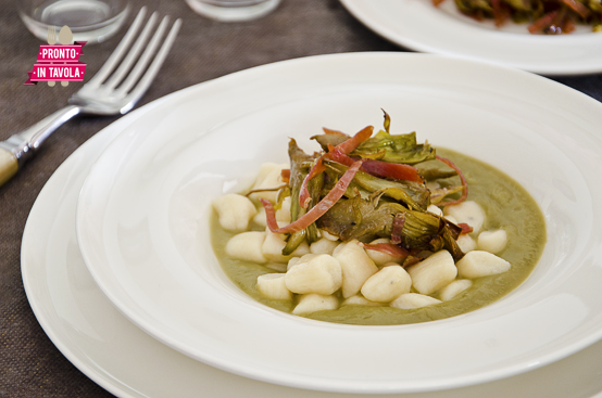Gnocchi di ricotta ai carciofi Gnocchi di ricotta ai carciofi