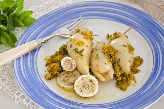 Calamari ripieni di patate Calamari ripieni di patate