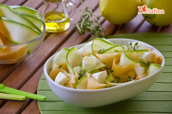 Insalata di zucchine e melone Insalata di zucchine e melone