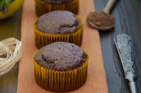 Muffin al cacao e cachi Muffin al cacao e cachi