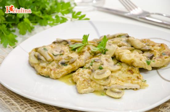 Scaloppine di maiale ai funghi Scaloppine di maiale ai funghi