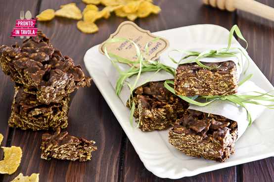 Barrette di corn flakes e cioccolato Barrette di corn flakes e cioccolato