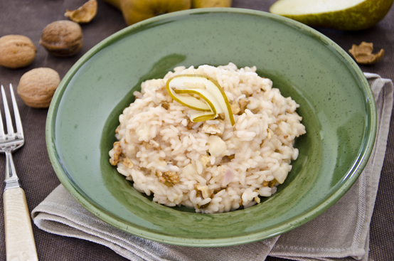Risotto con pere e noci Risotto con pere e noci