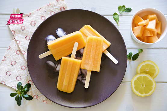 Ghiaccioli al melone e rum Ghiaccioli al melone e rum