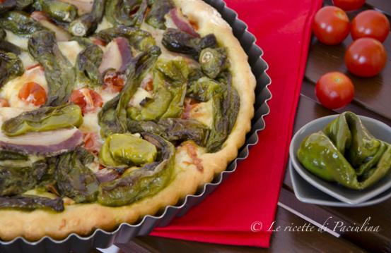 Pizza ai peperoni friggitelli Pizza ai peperoni friggitelli