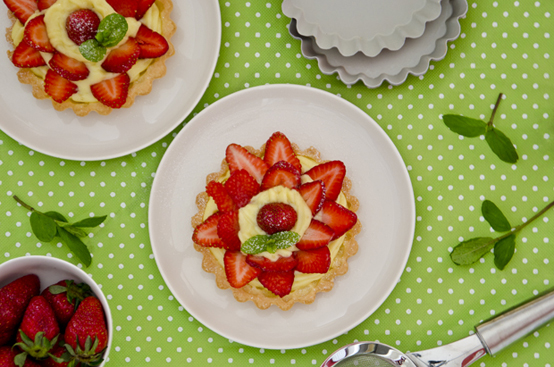 Tartellette con crema e fragole Tartellette con crema e fragole