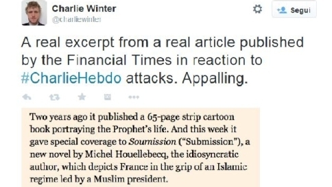 Charlie, Ft shock: "Giornalisti stupidi
E' sbagliato provocare i musulmani" Charlie, Ft shock: "Giornalisti stupidi
E' sbagliato provocare i musulmani"