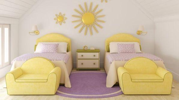 arredo, casa, cameretta, lettini, letti, camera, camera dei ragazzi