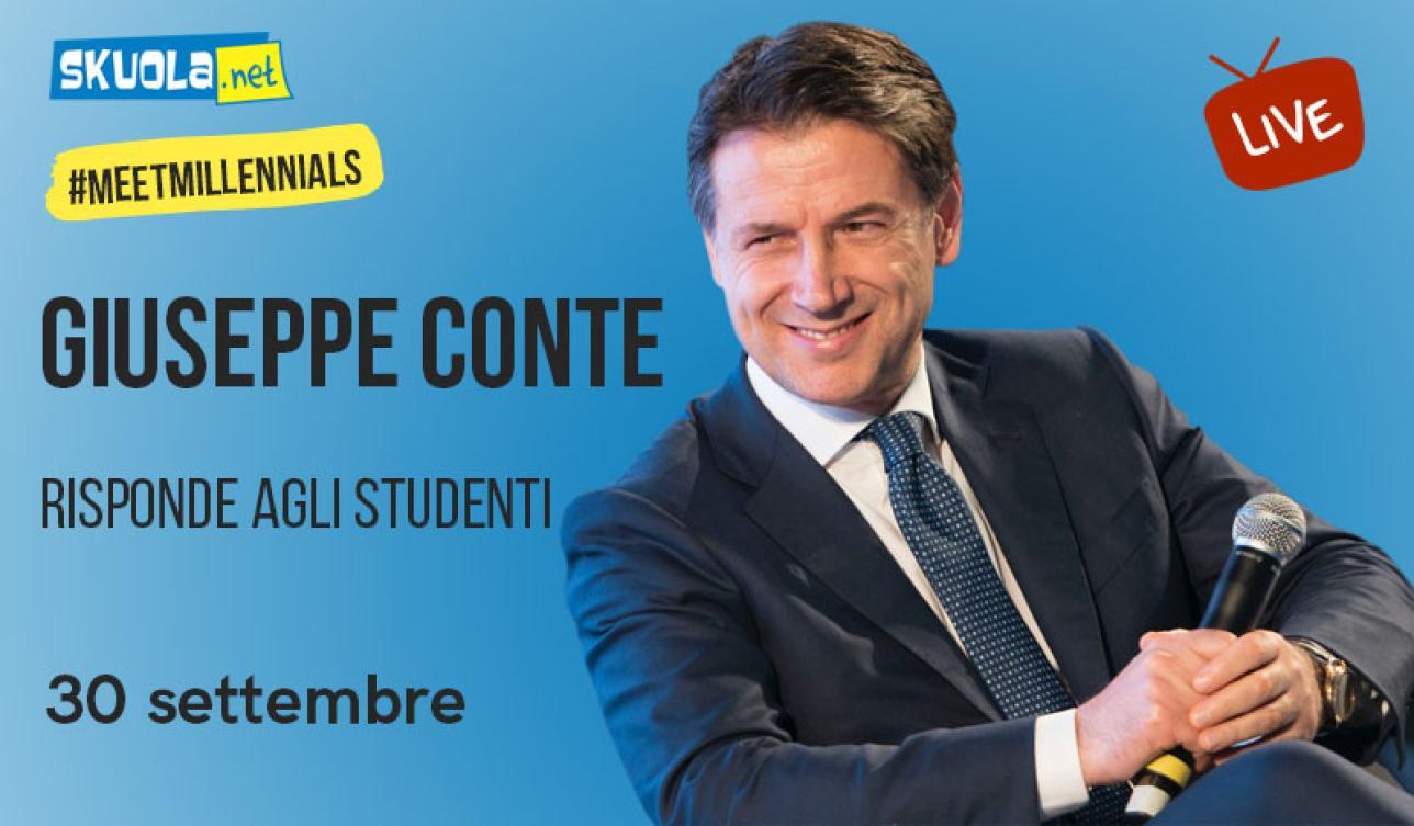 Il premier Conte risponde agli studenti in diretta su Skuola.net