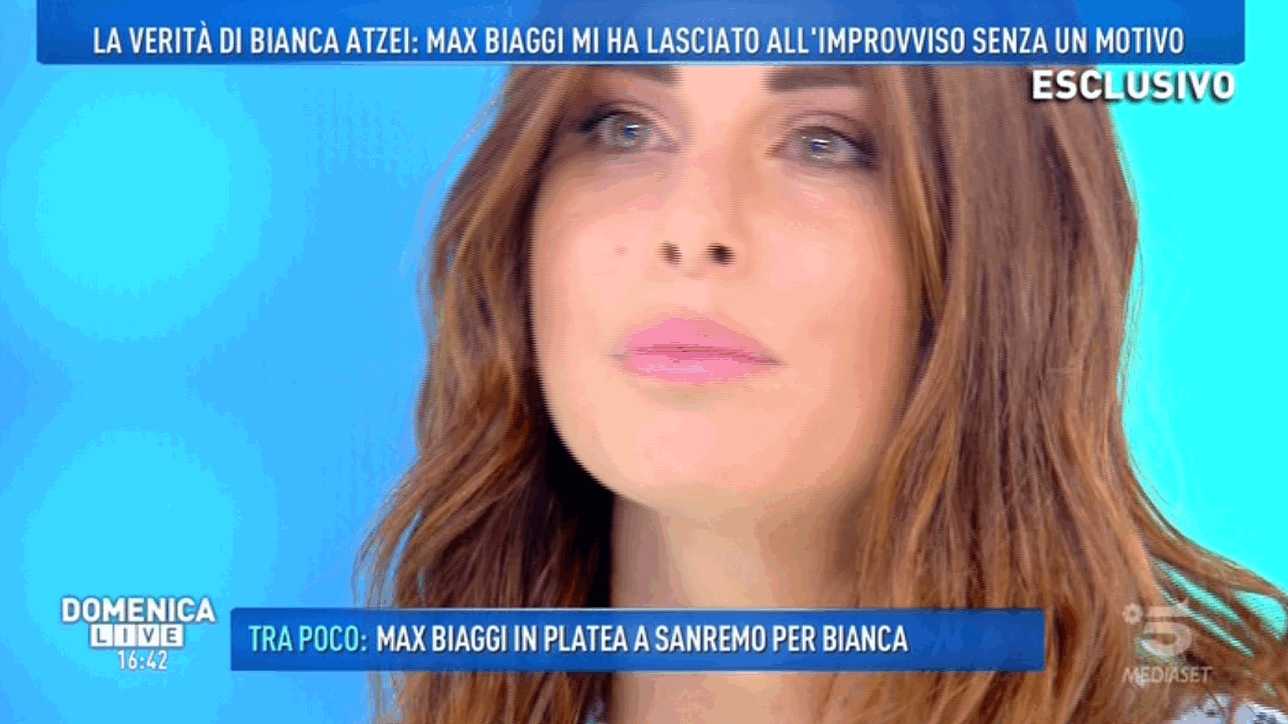 Bianca Atzei sulla rottura con Biaggi: Qualsiasi donna merita un uomo che  ha le palle di dirle cosa c'è che non va