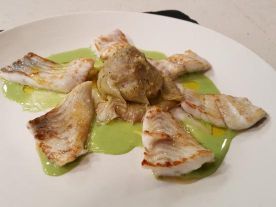 Rombo brasato con carciofi Rombo brasato con carciofi
