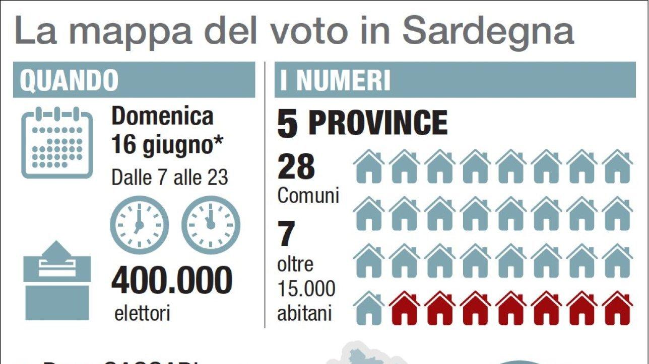 La mappa del voto in Sardegna