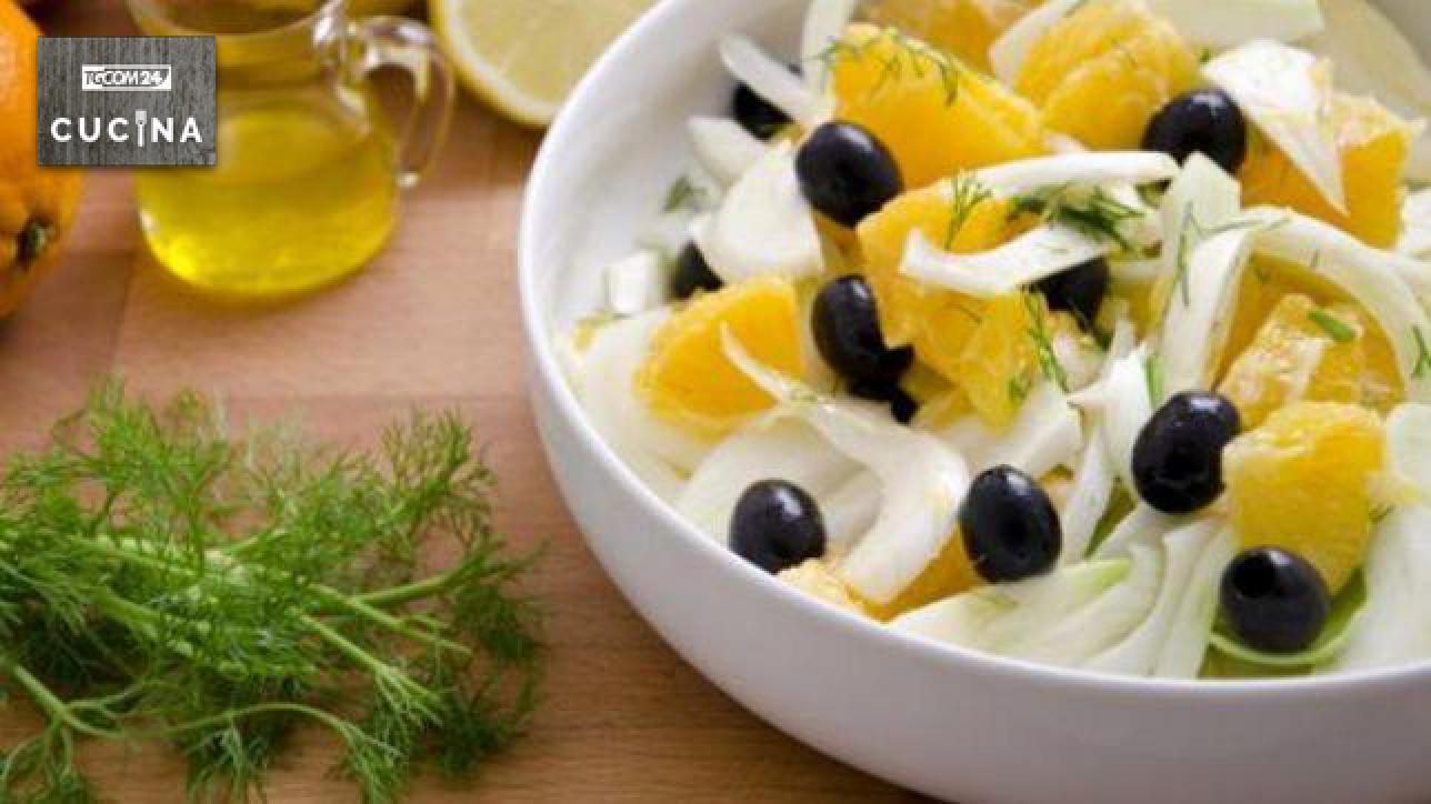 Insalata di arance, olive nere e finocchi