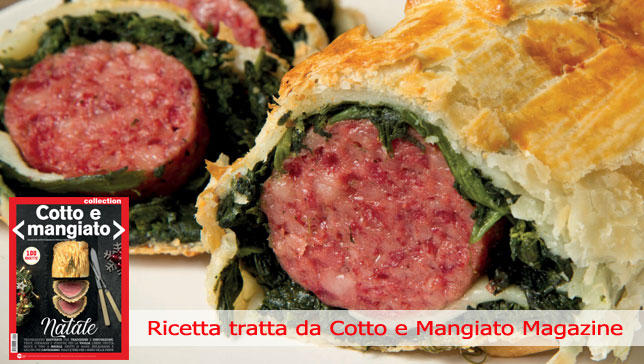 Cotechino in crosta con spinaci