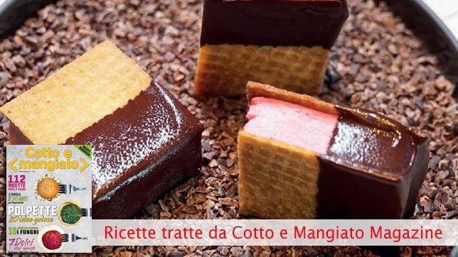 Biscotto gelato alla fragola