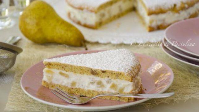 Torta ricotta e pere
