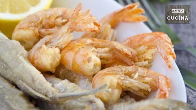 Frittura di gamberi e merluzzo