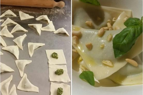 Ravioli al pesto by Cuochi itineranti