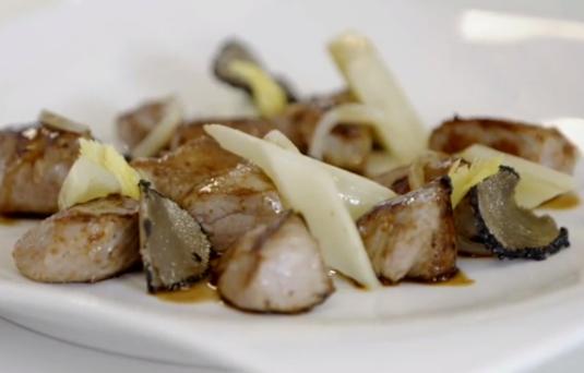 Spezzatino d'agnello con sedano bianco e tartufo