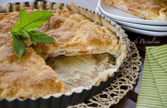 Torta salata ai fiori di zucca