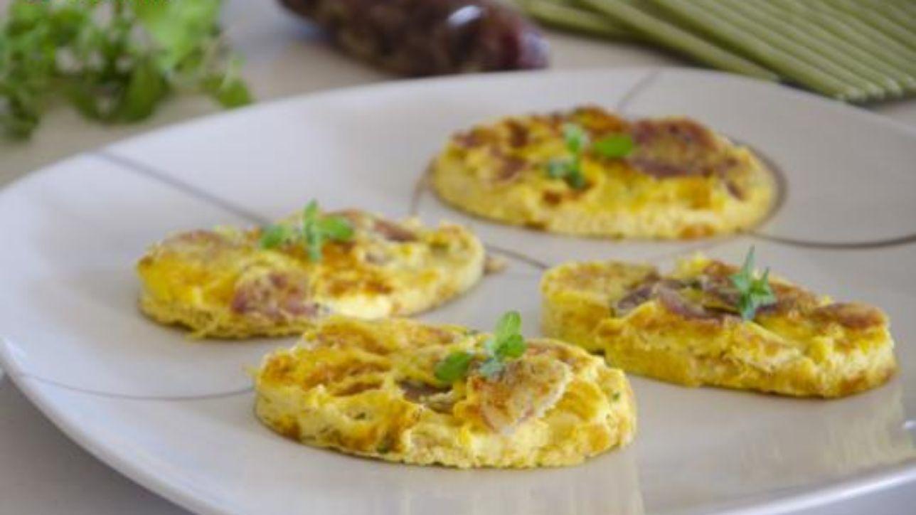 Frittatine con salame e robiola