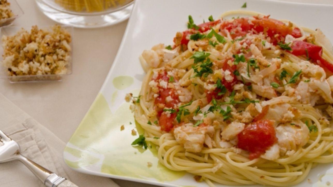 Spaghetti croccanti al baccalà