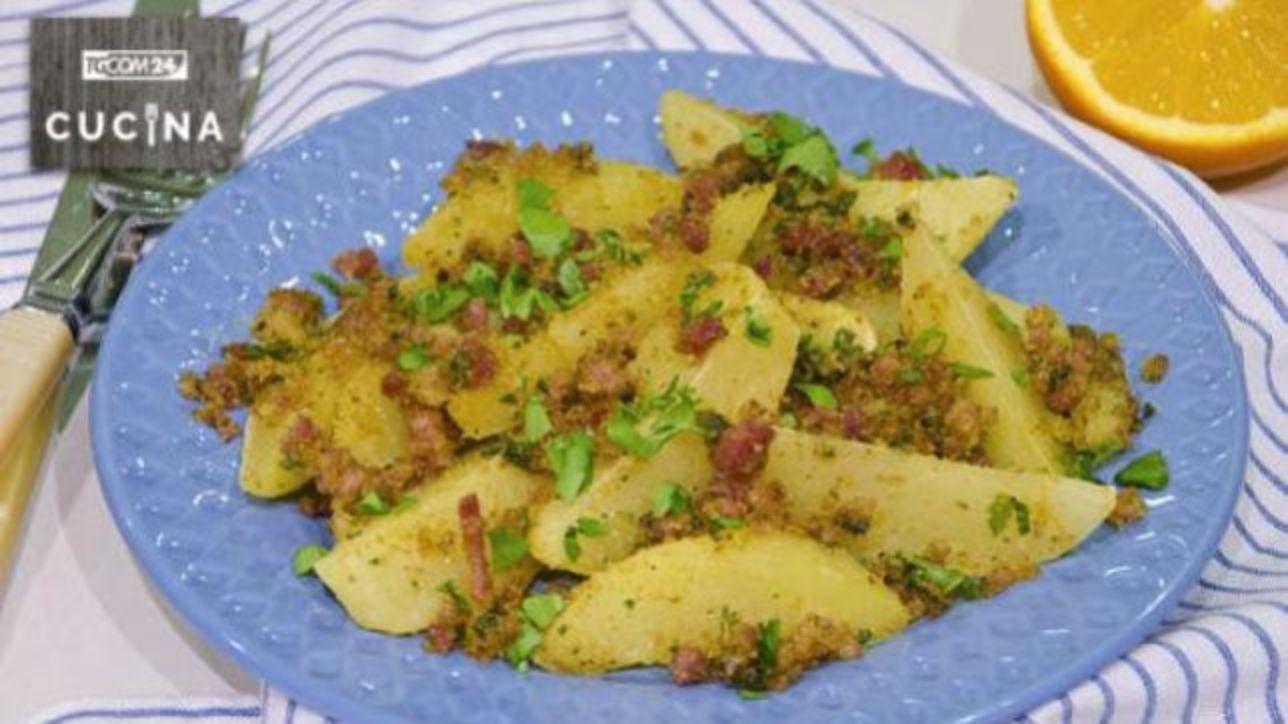 Patate agli agrumi e speck