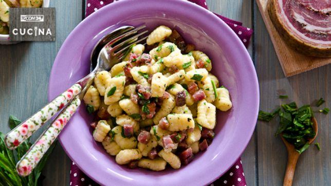 Gnocchi rucola e pancetta