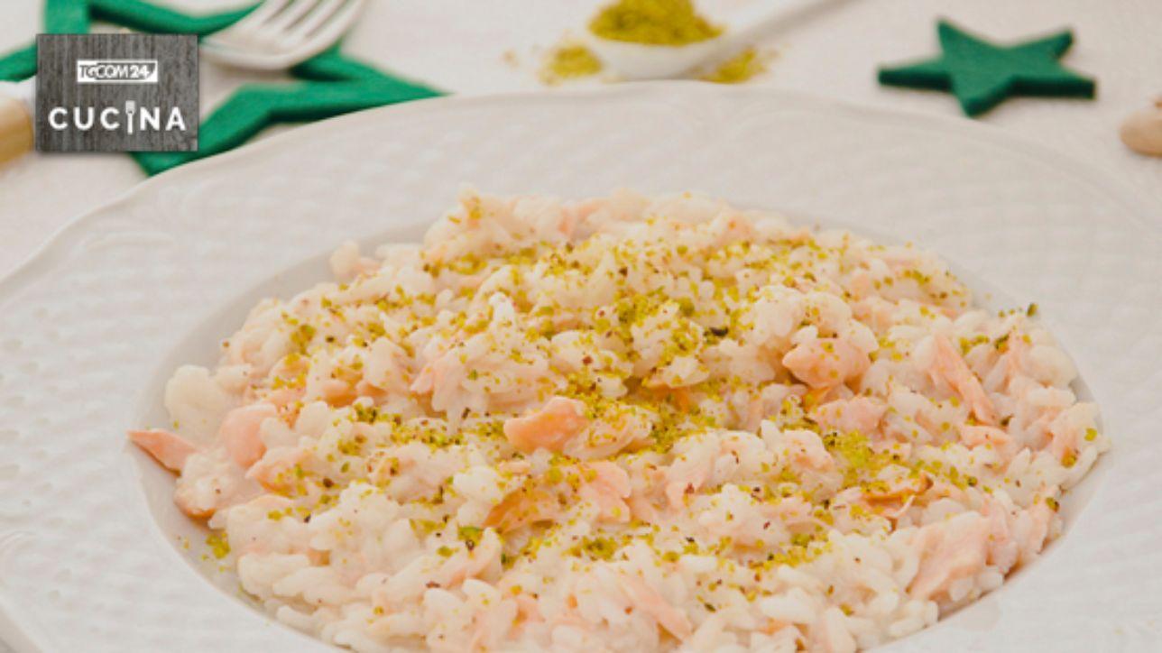 Risotto al salmone e pistacchi