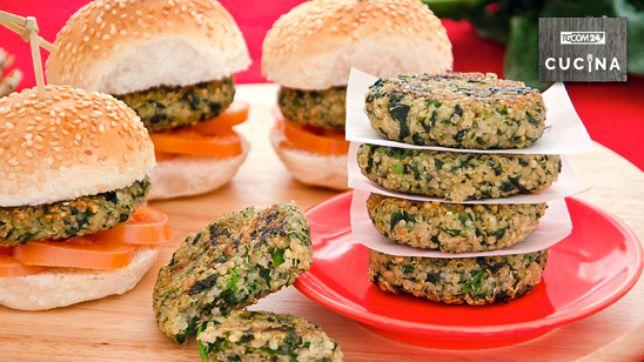 Burger di quinoa e spinaci