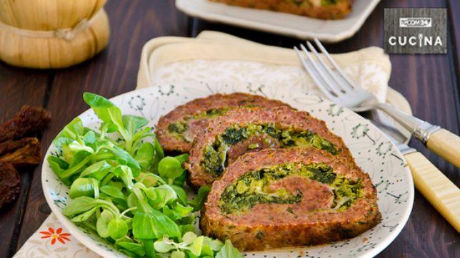 Polpettone di carne e cime di rapa