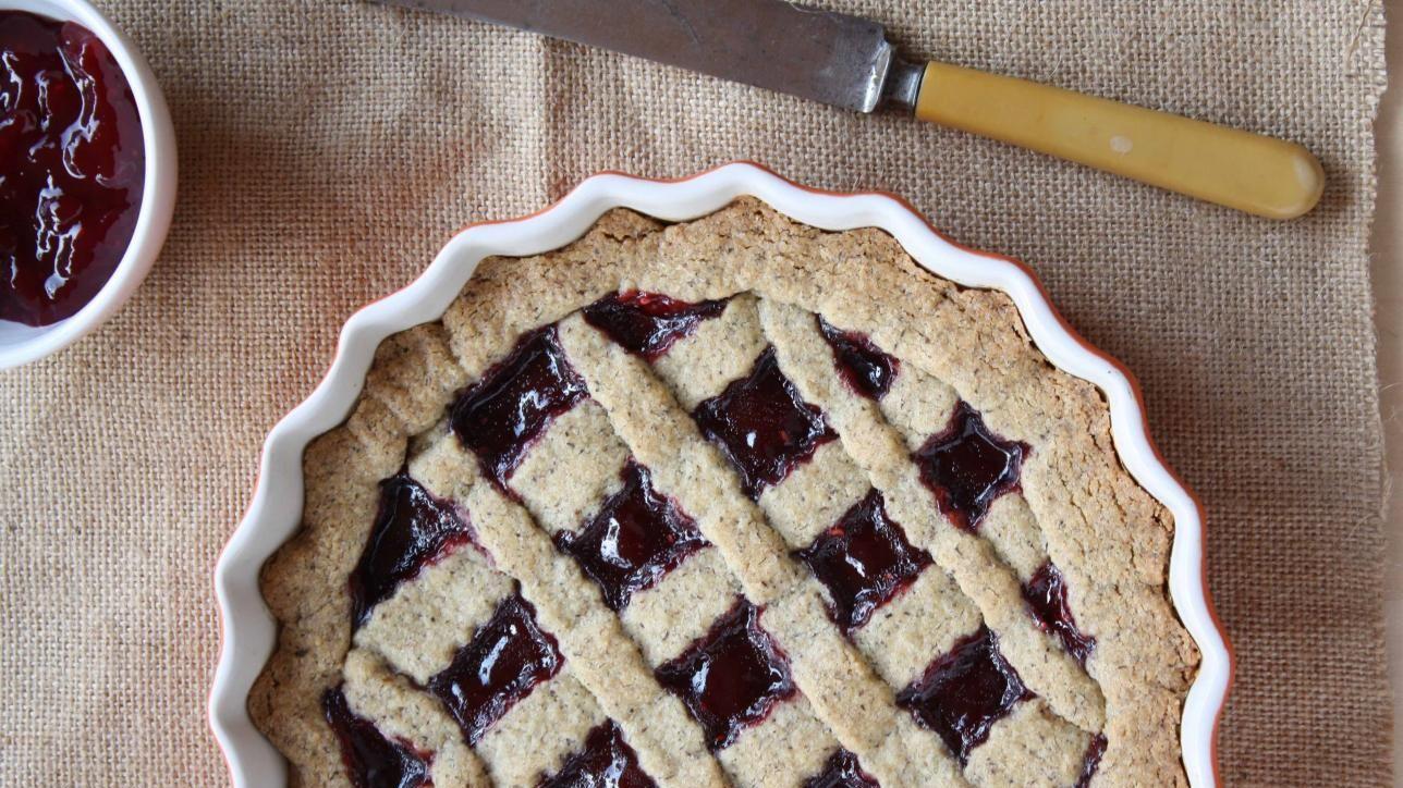 Crostata di grano saraceno ai lamponi