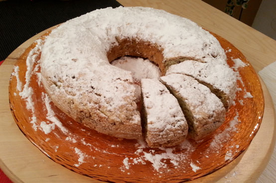 Torta banana radicchio e noci Torta banana radicchio e noci